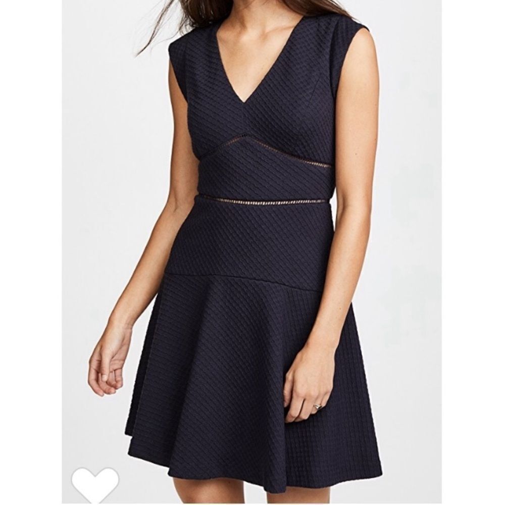 Rebecca taylor taylor mini dress navy blue